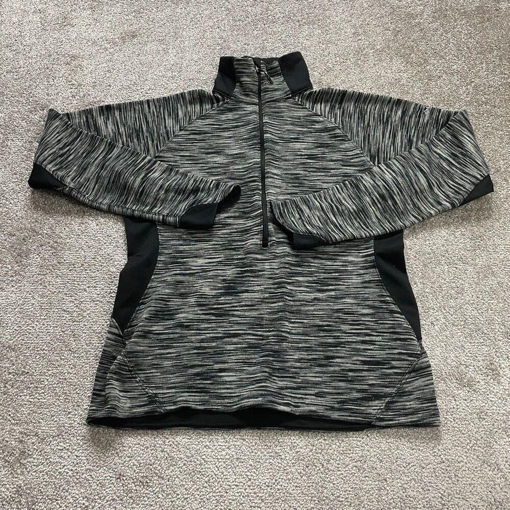Columbia Optic Got It Active Jacket Womens Medium Gray Black 1/4 Zip High Neck